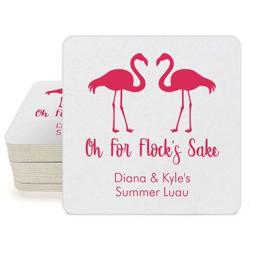 Oh For Flock's Sake Square Coasters